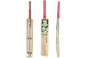 Nik&Nesh Kashmir Willow Hard Tennis Cricket Bat Adult Size Scoop Design with Full Protection Bat Cover (Soft Tennis/Tape Ball