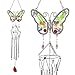 Butterfly Floral Wind Chimes - Pressed and Dried Flowers - Butterflies Windchime - Chimes for Outdoors - Measures 20