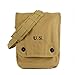 OLEADER WW2 Military Map Case Shoulder Bag， Canvas Messenger Bag with Inner Pouch Canvas （Khaki）