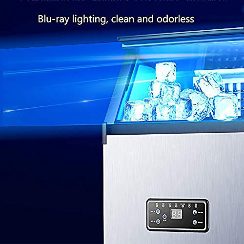Eiswürfelmaschinen Edelstahl, 200W Eiswürfelbereiter 40kg 88Lb Eiswürfel, Selbstreinigungsfunktion, Kommerziell Ice… – Bild 4