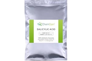 CHEMGAIN Salicylic Acid Powder - 100 g (3.5 oz) - Ultra Pure BHA - 2-Hydroxybenzoic Acid CAS 69-72-7