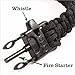 HappClam Camping Survival Combo Kit 2-Paracord Wristbands Plus Whistle Kit w Compass Flashlightthumb 2