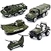 MinYn Army Vehicles Alloy Military Model Car Set 5 pcs Diecast Metal Army Toys Mini Helicopter Tank Truck Armored Car for Kids Boys…