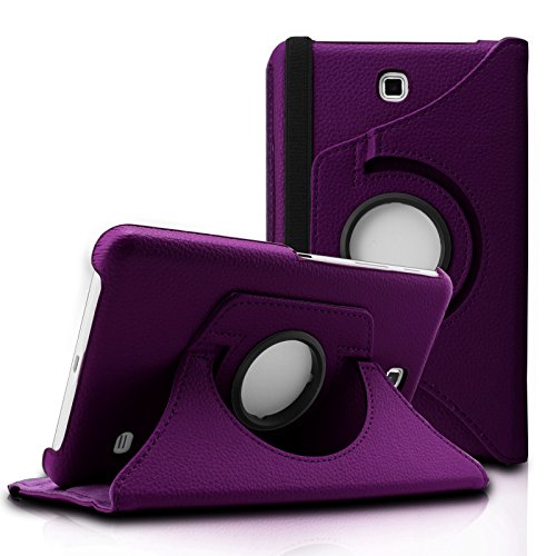 Infiland Samsung Galaxy Tab 4 7.0 Case, PU Leather 360Â° Rotating Stand Case Cover for Samsung Galaxy Tab 4 7-Inch / Galaxy Tab 4 Nook 7.0 (Galaxy Tab 4 7.0, Purple)