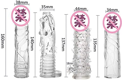 New Arrival 4PCS Dragon Serie Reusable C-o-n-d-o-m Sleeve Couple P&Eacute -n-is Case Cover Sleeve Male Toy