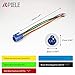 APIELE 16mm Momentary Push Button Switch On Off Stainless Steel with 12V LED Angel Eye Head for 16mm 0.63