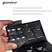 Povee Memory Card Carrying Case Microfiber Leather Bag Suitable for Micro SD Cards with 4 SD Card and 6 Micro SD Card Compartments