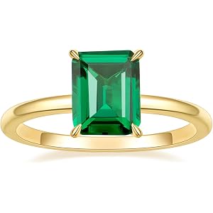 SHINYSO 3CT 925 Sterling Silver Wedding Band for Women Solitaire Created Green Emerald Simple Engagement Promise Rings for He