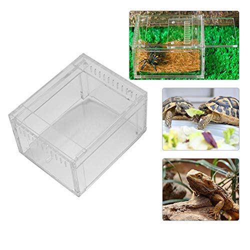 Acrylic Transparent Reptile Breeding Box for Breeding and Feeding - Insect Tank Food Container for Pet Snakes and Turtles Terrarium for Reptiles