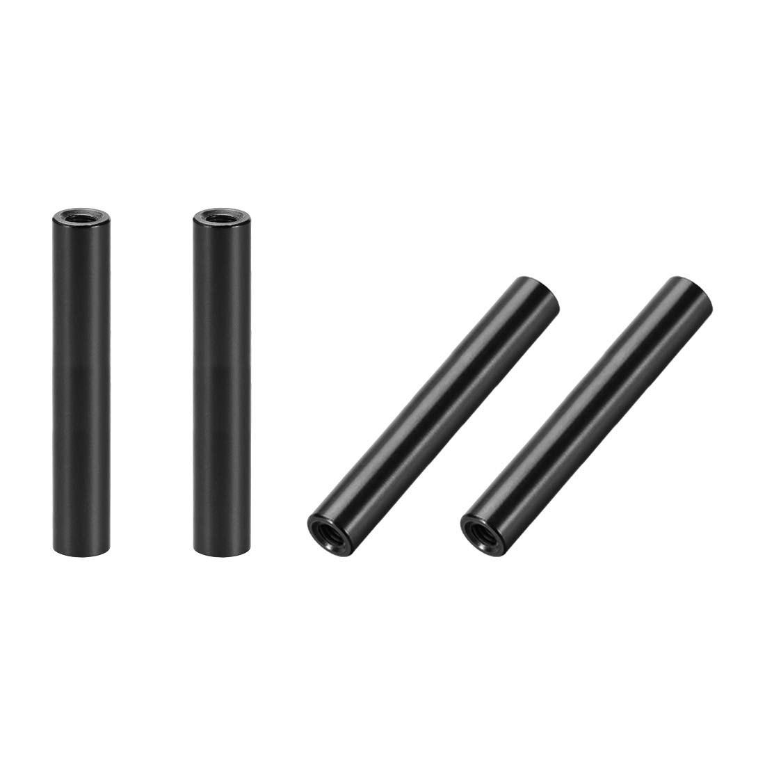 sourcing map 4 Pcs M3x30mm Round Aluminum Standoff Column Spacer Female Black for Drone FPV Quadcopter Racing RC Multirotors Parts DIY