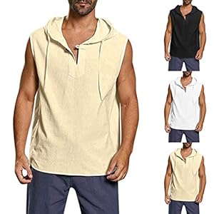 Tanktop voor heren, mouwloos, hoodie, workout, sport, fitness, hoodie, mannen, gym, muscle shirt, top, trainingsvest…