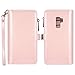 Harryshell Galaxy S9 Plus Case, Luxury 11 Card Slots Mirror PU Leather Zipper Wallet Flip Kickstand Protective Case Cover with Wrist Strap for Samsung Galaxy S9 Plus (2018) (Rose Gold)