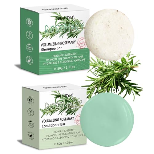 DBEAUTYM 2 Pack Rosemary Shampoo Conditoner Bar Set,Thinning H... 51cKt BSxjL