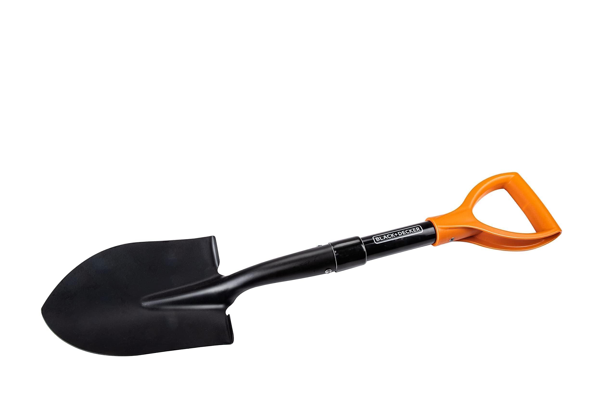 BLACK+DECKER Shovel - 67 cm - 800 gr - Stainless - Carbon Steel Head and Fibreglass Handle - Black