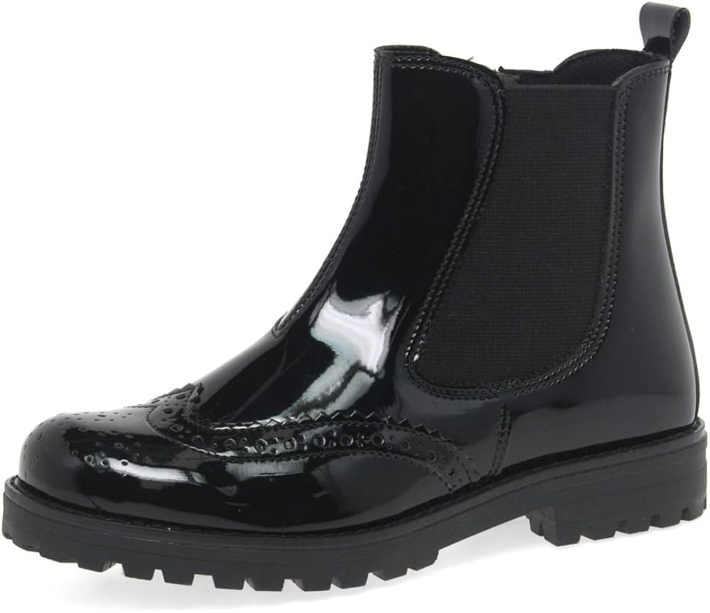 black patent chelsea boots ladies