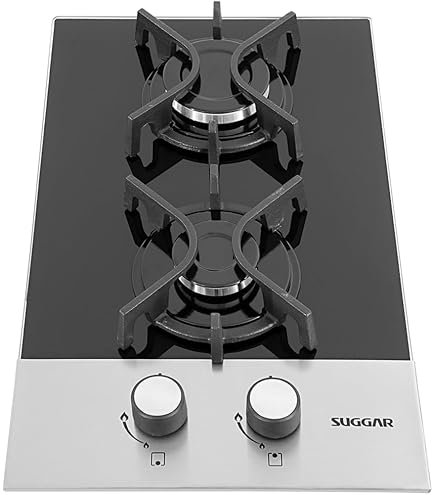FISCHER COOKTOP À GÁS 2 BOCAS FIT LINE TREMPE IRON MESA VIDRO