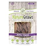 Nature Gnaws Beef Jerky Springs 7-8" (12 Pack) - 100% All-Natural Grass-Fed Free-Range Premium Beef Dog Chews