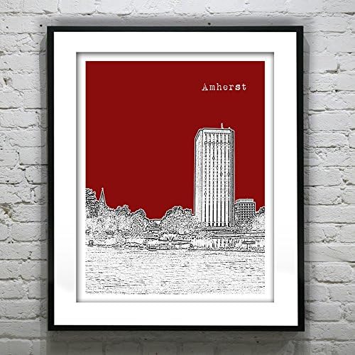 Amherst Massachusetts Art Print - Amherst, MA - Version 2