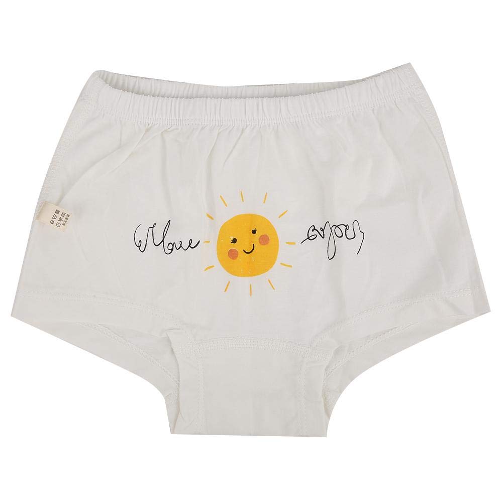 Baby Underwear Newborn Flat Angle Briefs Cute Cartoon Pattern Breathable Pure Cotton Infant Panties Clothing for Boys Girls(110-Girl Sun)