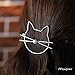 Fdesigner Cat Hair Clips Gold Fashion Hair Barrette Jewelry Cute Hairpins Accessories for Women and Girls (Silver Ⅰ)