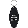 Motel Key Tag Gifts Not Today Satan Keychain Unique Hotel Style Motel Keychain Funny Gag Gifts for her him