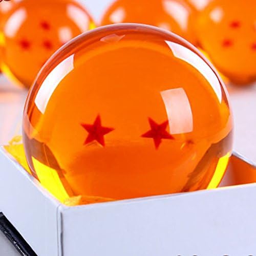 ANDOO (Large/76MM) Star Dragonball Z Stars Crystal Replica Ball with Gift Box(Large/2 Stars)