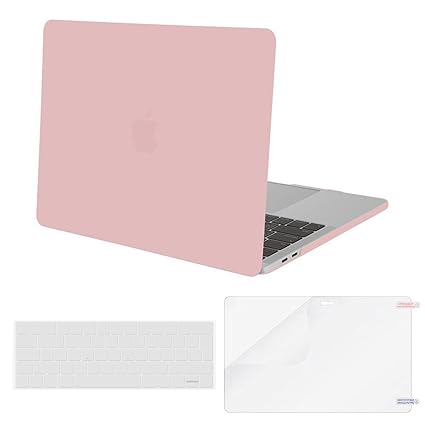 MOSISO Hülle Kompatibel MacBook Pro 13 2018&2017&2016 Version A1989/A1706/A1708, Plastik Hülle mit Klar Tastaturschutz mit Di