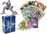 30 Pokemon Card Pack Lot - With Mewtwo Ex Ultra Rare and 1 Mega Mewtwo Figure! Includes 9 Rares, Holos and Reverse Foils! Includes 3 Custom Golden Groundhog Token Counters!