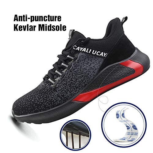 Ucayali Zapatos de Seguridad Hombre Mujer con Punta de Acero Zapatos Ligero Zapatillas de Seguridad Trabajo Respirable Construcción Zapatos Botas de Seguridad