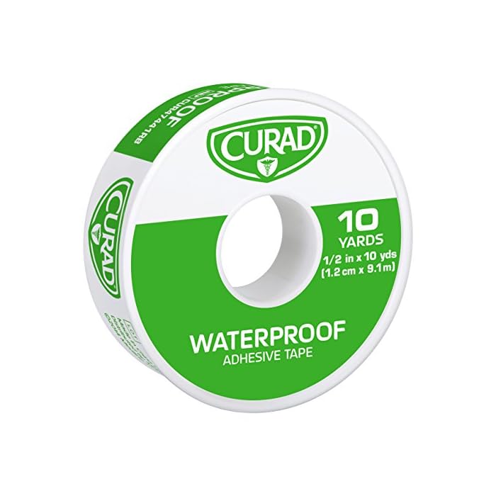 Curad Waterproof First-Aid Tape, 1/2 x 10 Yards, (Pack of 6)