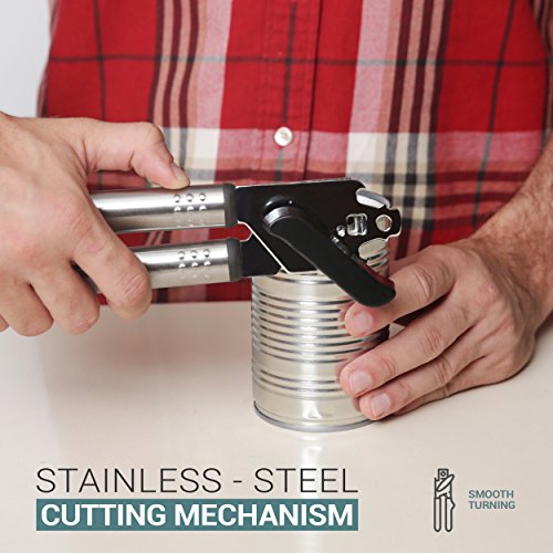 Kitchen Tools Set 9 Pc | Stainless Steel Kitchen Utensil Set | Tools Set Include Scooper, Pizza Cutter, Cheese Slicer, Peeler, Garlic Presser, Can Opener, Cake Server, Apple Corer, Egg Whisk - Thumbnail 3