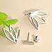 Lotus Studs Ear Crawler Earrings Cuff Climber Ear Wrap Pin Vine Pierced Charms Geometric Clip On Jewelry Silver Plated