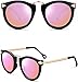 ATTCL Vintage Fashion Round Arrow Style Polarized Sunglasses for Women 1189-black-Pink