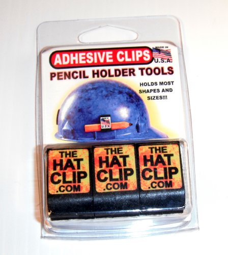 Adhesive Pencil Clip for hardhats clipboards tablesaws toolbox powertools or anywhere you need a writting device! 3 PACK FIRE DECAL - Thumbnail 6