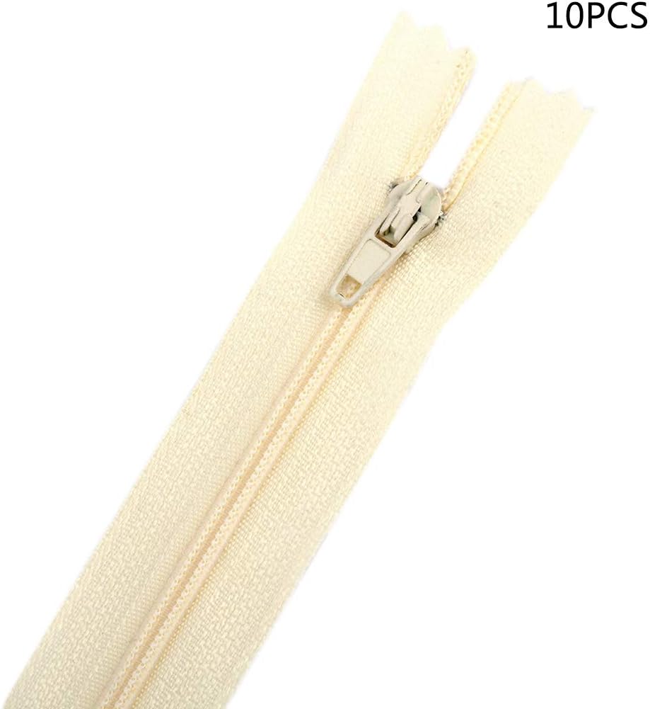 Gwxevce 10pcs cm Nylon Cremalleras Invisibles Con Extremo Cerrado Para Diy Tailor Sewing Craft Purse Cremalleras Baetebangladesh Costura Y Manualidades