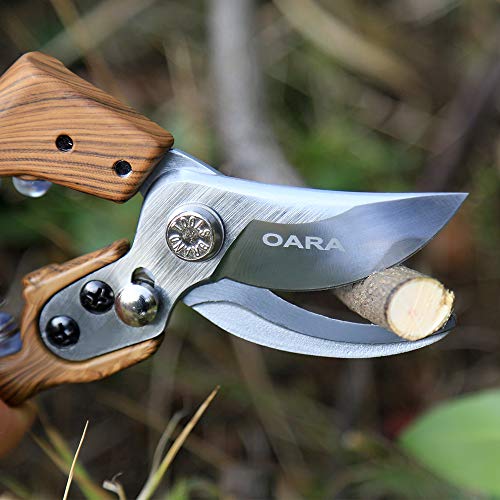 OARA Garden Shears Manual Pruning Shears with SK-5 Blade Professional Garden Pruning Shears Clippers for Plants Gardening Trimming Garden Tools