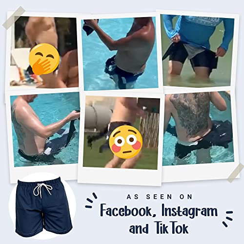 Dissolving Swim Navy Blue Joke Prank Shorts Bachelor Party Stag Do