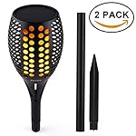 AICEDA Solar Lights,Waterproof Flickering Flames Torches Lights,Outdoor Landscape Torch Light,Dancing Flame Lighting,LED Flickering Tiki Torches Light for Garden Patio Deck Yard Driveway(Pack of 2)