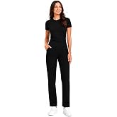 Dickies Women's Bi-Stretch Roll-Up Performance Pant | Runs Large, Size Down for Best Fit. Elastic Waistband for Comfort Roll up Pant with Hidden Back Pocket