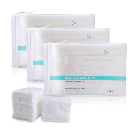KNDJSPR 3Packs Make-Up Entferner Pads Wiederverwendbare Gesichtsreinigung Baumwollpapier mit Wäschesack Quadrat Waschbar Gesi