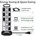 SUPERDANNY Surge Protector Power Strip Tower 3000W 13A 18 Outlet & 4.2A 4 USB Ports 6.5ft Extension Cord Desktop Charging Station 900 Joules, 3-Prong, Grounded, Multiple Protections for Home, Office