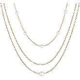 Ladies' Pearl Necklace, Fashionable Milky White Pearl Jewelry, 14K Gold-Plated Handmade Exquisite Buckle Necklace, Wedding Bride Jewelry Gift