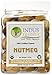 Indus Organics Nutmeg Whole, 1 Lb Jar, Premium Grade, Freshly Packed