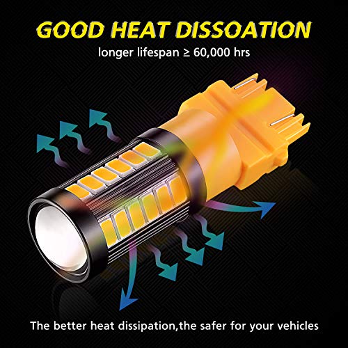 image for isinlive 2800lm 3157 LED Lights Bulbs Amber Yellow 3056 3156A 4157 LED