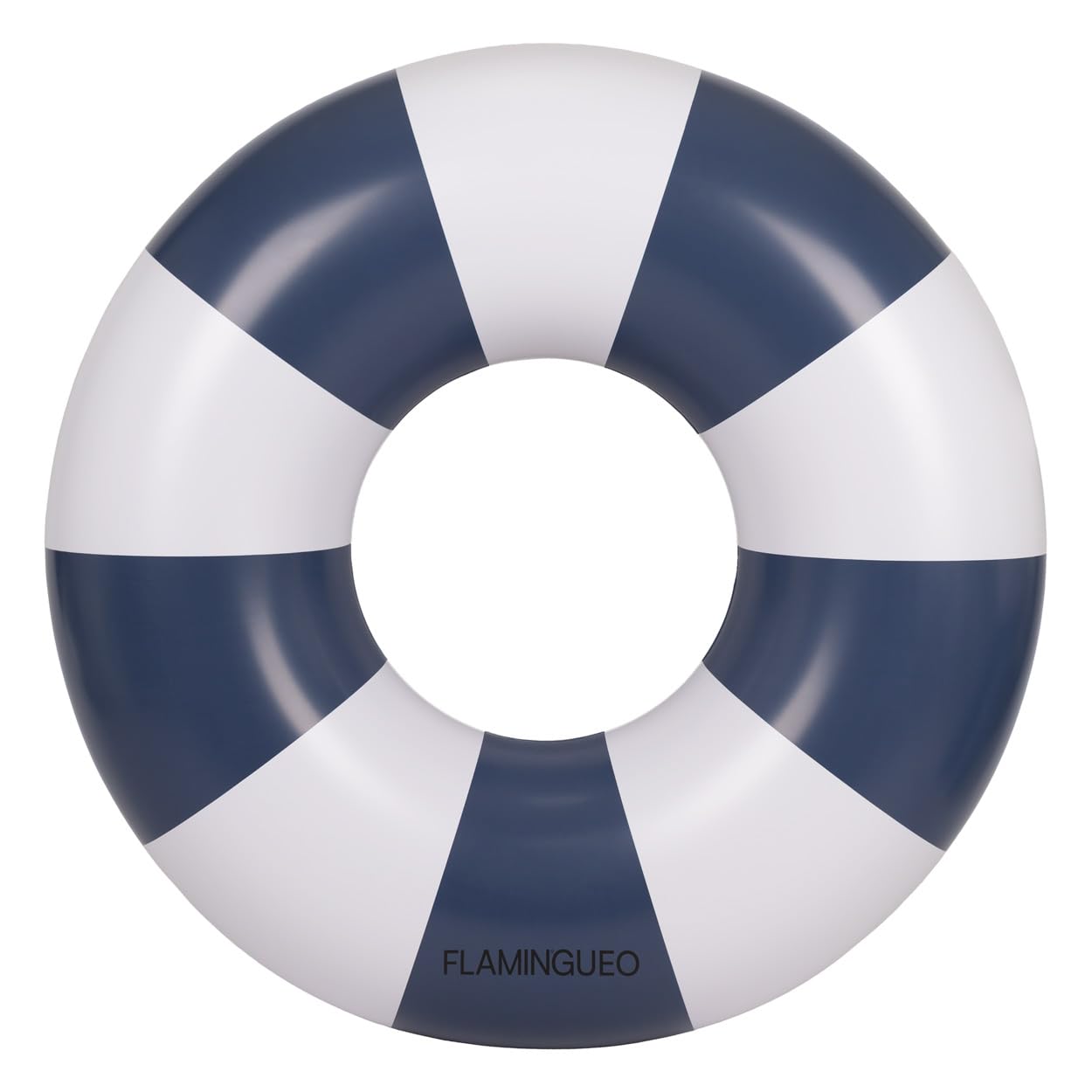 Flamingueo Giant Beach and Pool Float Donut Swim Ring Heavy Duty PVC Double Valve Blue Two Tone Design
