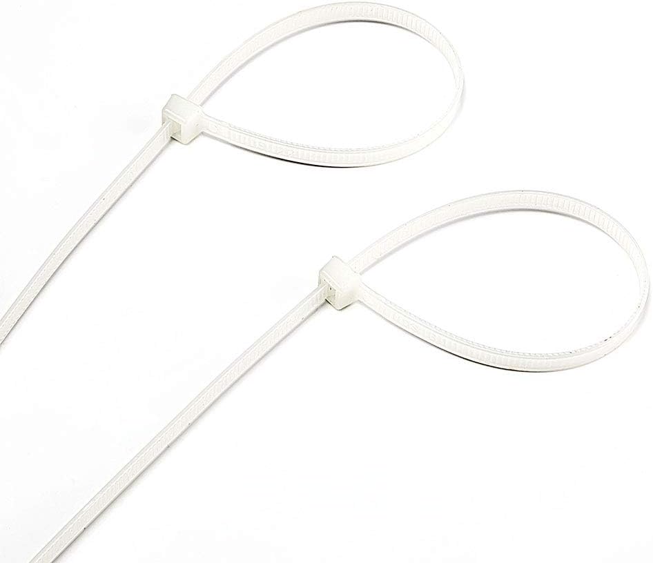 NUZAMAS [500 Pieces] Cable Ties, 4.8mm Wide, 300mm Long Nylon Plastic