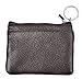 Yeeasy Womens Mini Coin Purse Wallet Genuine Leather Zipper Pouch with Key Ring (Coffee)