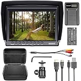 Neewer F100 Camera Field Monitor Kit:7 inches Ultra HD 1280x800 IPS Screen Field Monitor+F550 Replacement Battery+Micro USB Battery Charger+Carrying Case for Sony Canon Nikon Olympus Pentax Panasonic