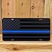 Black and Thin Blue Line American Flag License Plate - 6