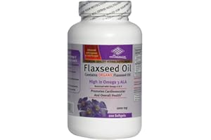 NU-HEALTH Organic Flaxseed Oil 1000 mg 200 Counts High in Omega 3 ALA